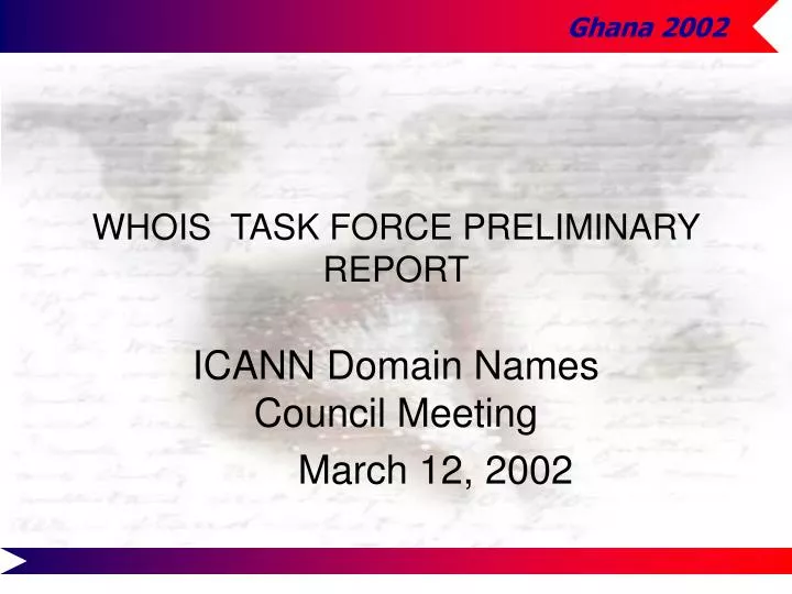 whois task force preliminary report