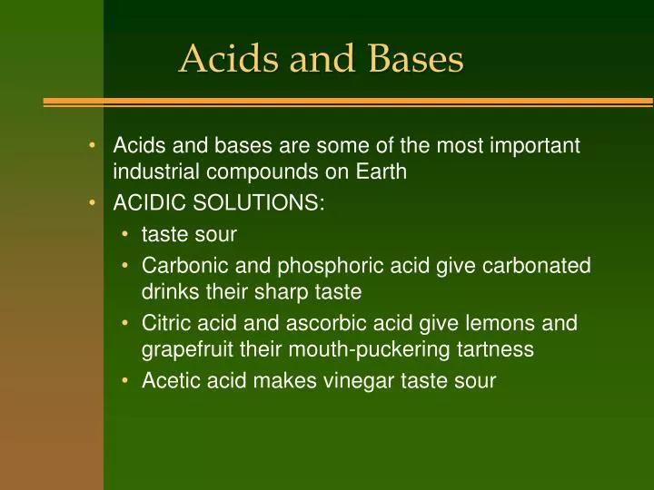 acids and bases