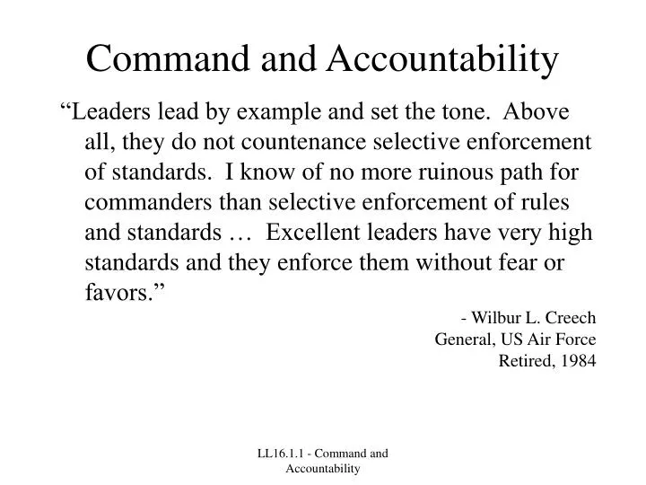 command and accountability