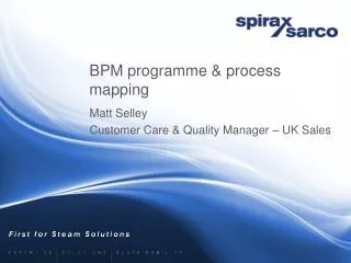 BPM programme &amp; process mapping