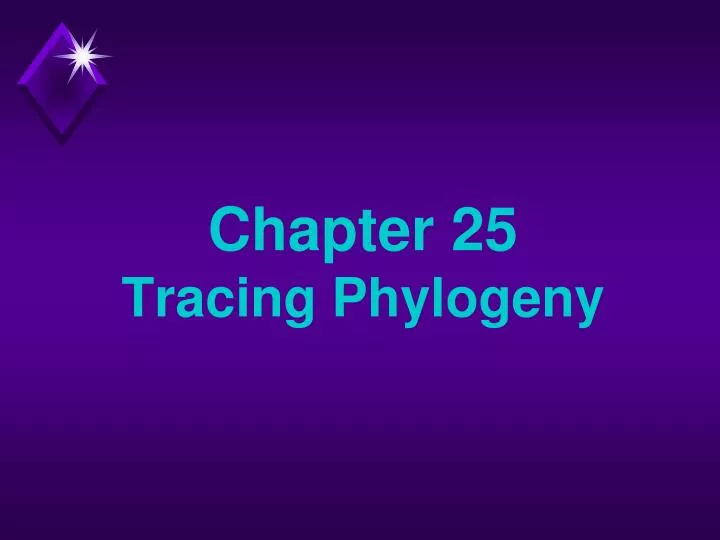 chapter 25 tracing phylogeny