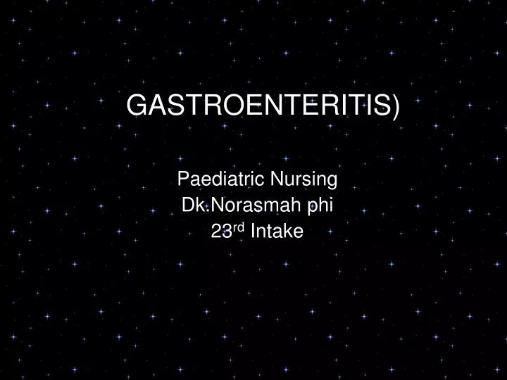 gastroenteritis