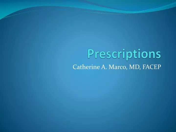 prescriptions