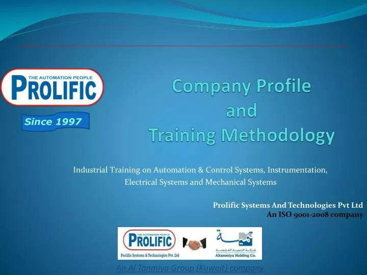 company profile and training methodology