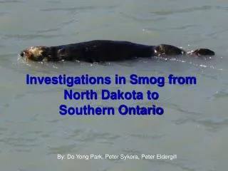 Investigations in Smog from North Dakota to Southern Ontario