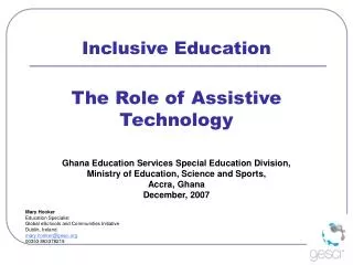 The Role of Assistive Technology
