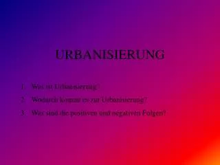 urbanisierung