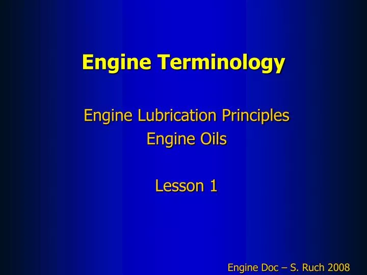 engine terminology