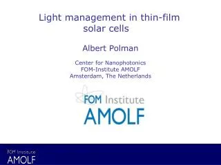 Light management in thin-film solar cells