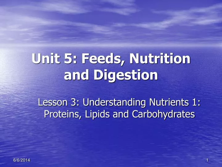 unit 5 feeds nutrition and digestion