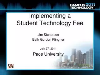 Implementing a Student Technology Fee