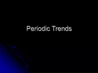 periodic trends