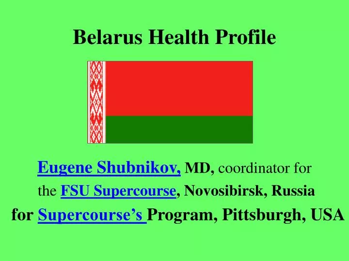 belarus health profile