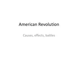 American Revolution