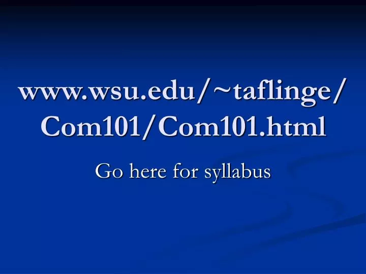 www wsu edu taflinge com101 com101 html