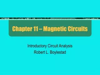 chapter 11 magnetic circuits