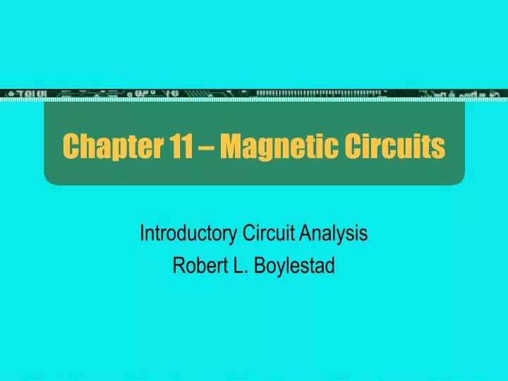 chapter 11 magnetic circuits