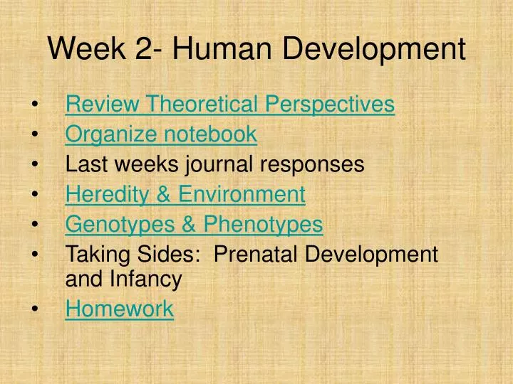 week 2 human development