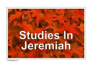 Studies In Jeremiah