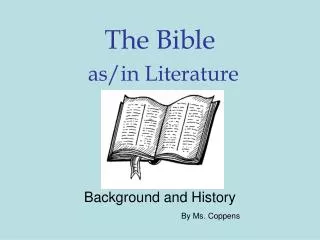 The Bible as/in Literature