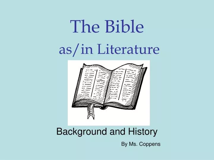 the bible as in literature