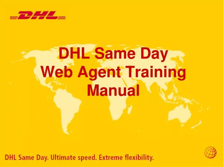 dhl same day web agent training manual