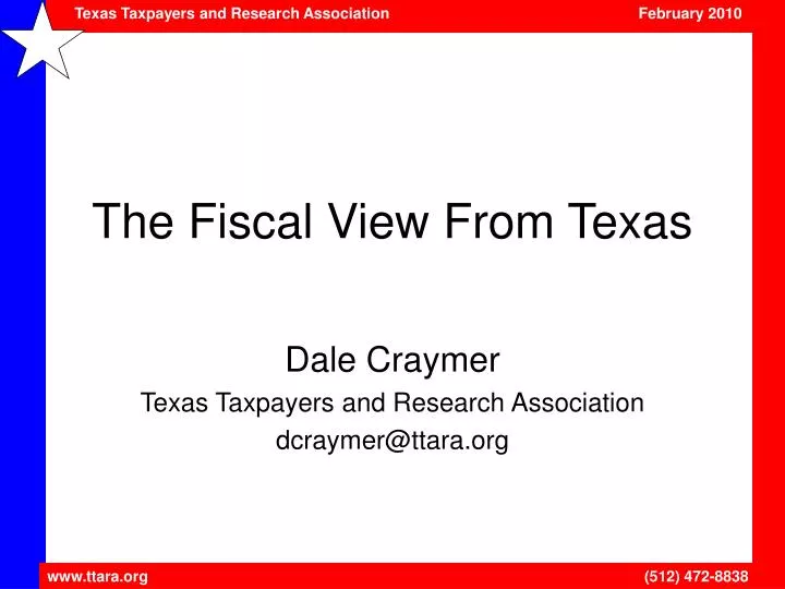 the fiscal view from texas