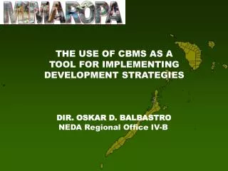 THE USE OF CBMS AS A TOOL FOR IMPLEMENTING DEVELOPMENT STRATEGIES