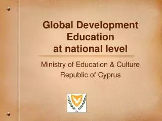 Global Development Education at national level