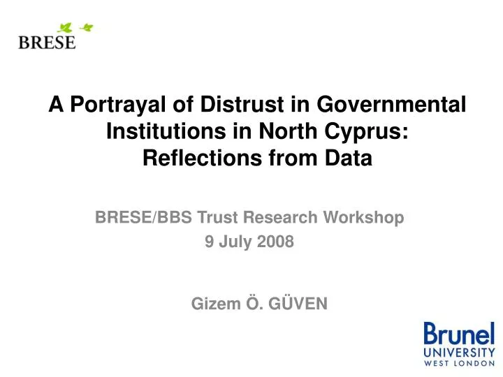 a portrayal of distrust in governmental institutions in north cyprus reflections from data