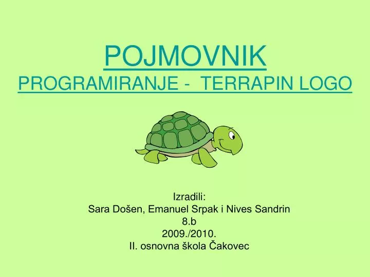 pojmovnik programiranje terrapin logo