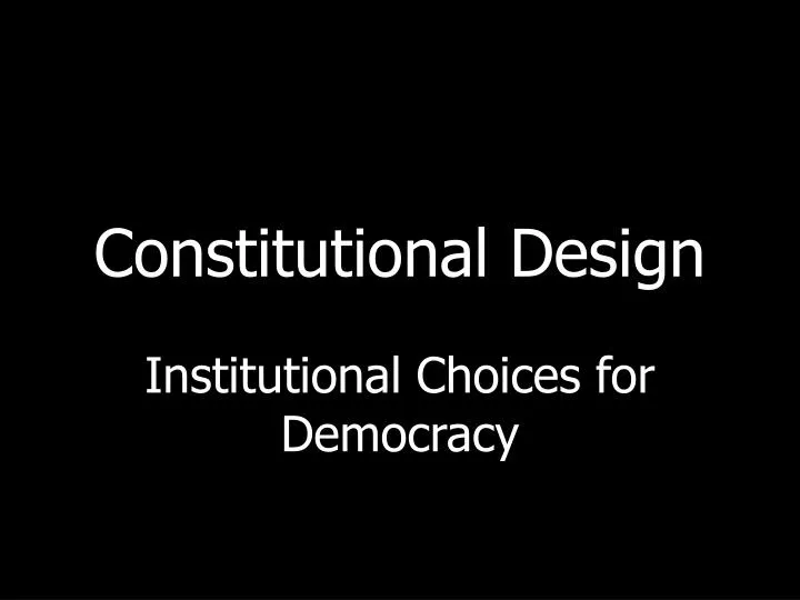 constitutional design