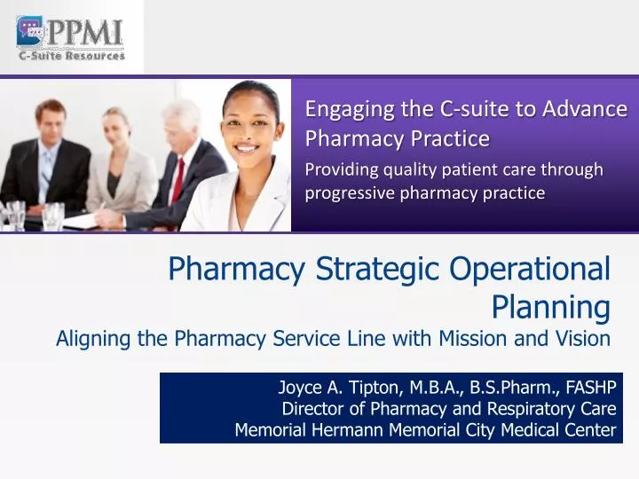 pharmacy strategic operational planning aligning the pharmacy service line with mission and vision