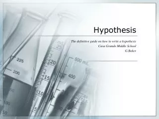 hypothesis