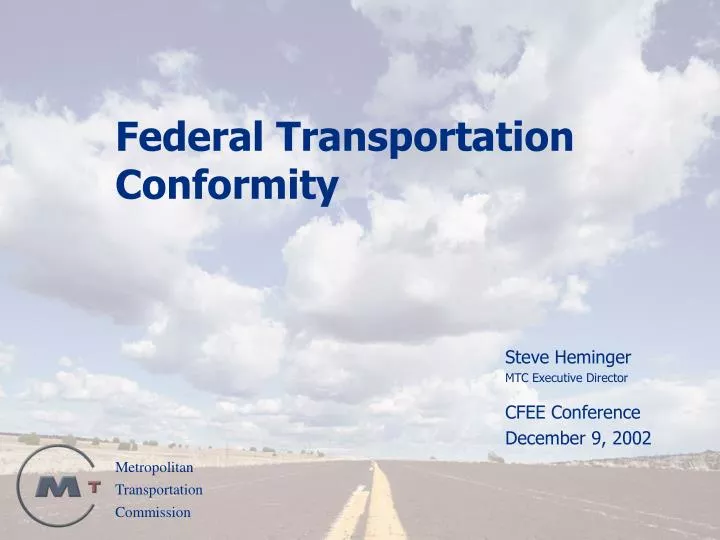 federal transportation conformity