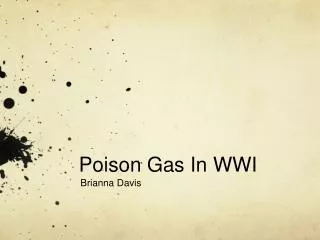 Poison Gas In WWI