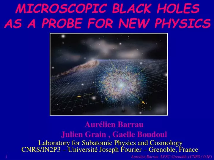 microscopic black holes as a probe for new physics