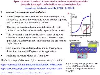 Spin transport studies in band and interface tailored materials: towards total spin polarization for spin electronics