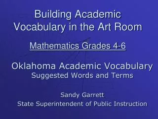 Building Academic Vocabulary in the Art Room Mathematics Grades 4-6