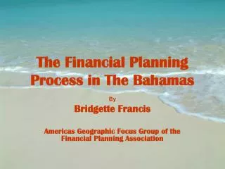 The Financial Planning Process in The Bahamas