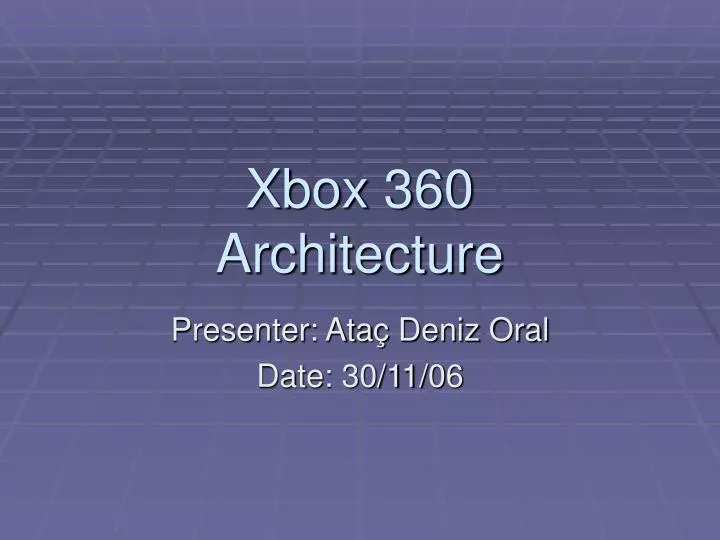 xbox 360 architecture