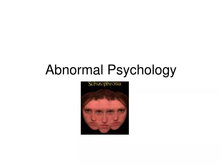 abnormal psychology