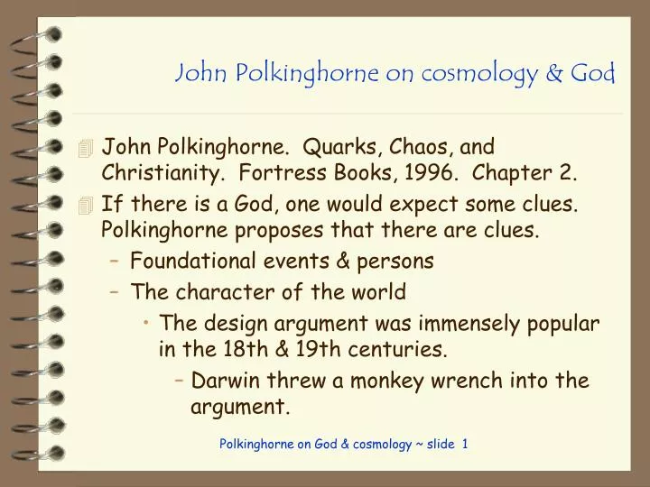 john polkinghorne on cosmology god