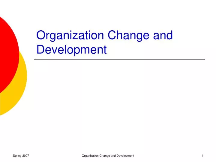 organization change and development