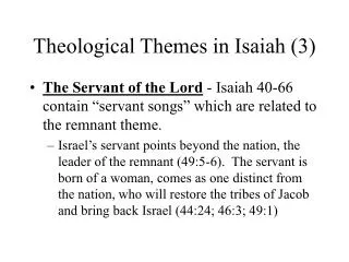 Theological Themes in Isaiah (3)