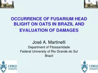 OCCURRENCE OF FUSARIUM HEAD BLIGHT ON OATS IN BRAZIL AND EVALUATION OF DAMAGES