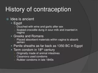 History of contraception