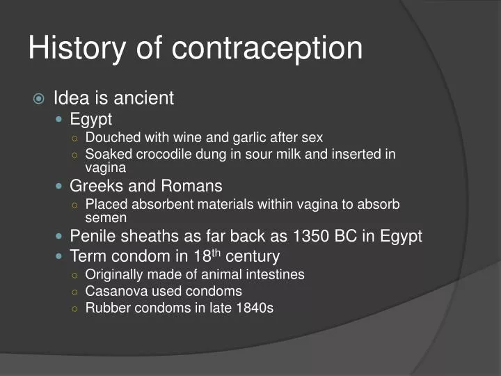 history of contraception