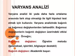varyans anal z