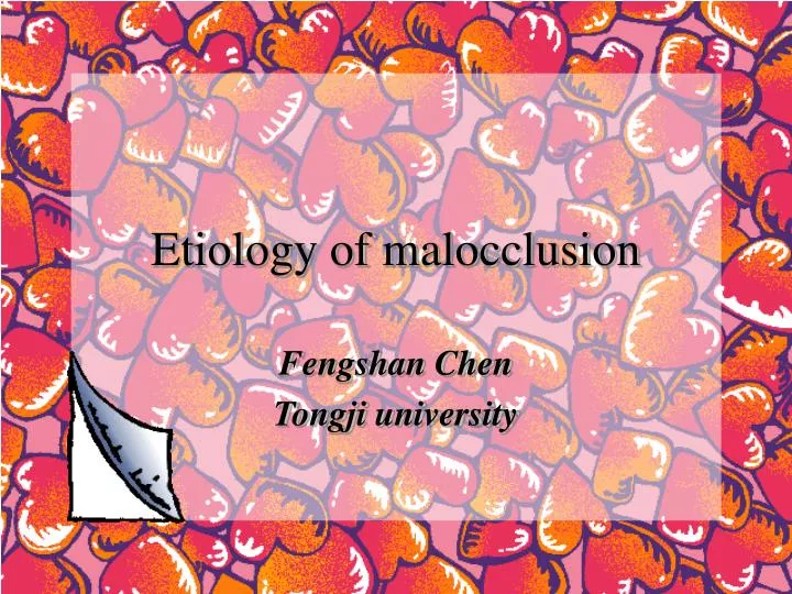 etiology of malocclusion